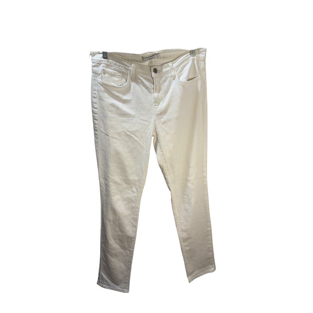 J Brand Womens White Skinny Jeans Size 27‎ Cotton Blend